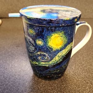 McIntosh Starry Night fine bone china tea cup with lid. NWOT
